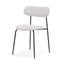 Mercana Casey Matte Black Metal w/ Gray Fabric Dining Chair