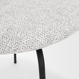 Mercana Casey Matte Black Metal w/ Gray Fabric Dining Chair