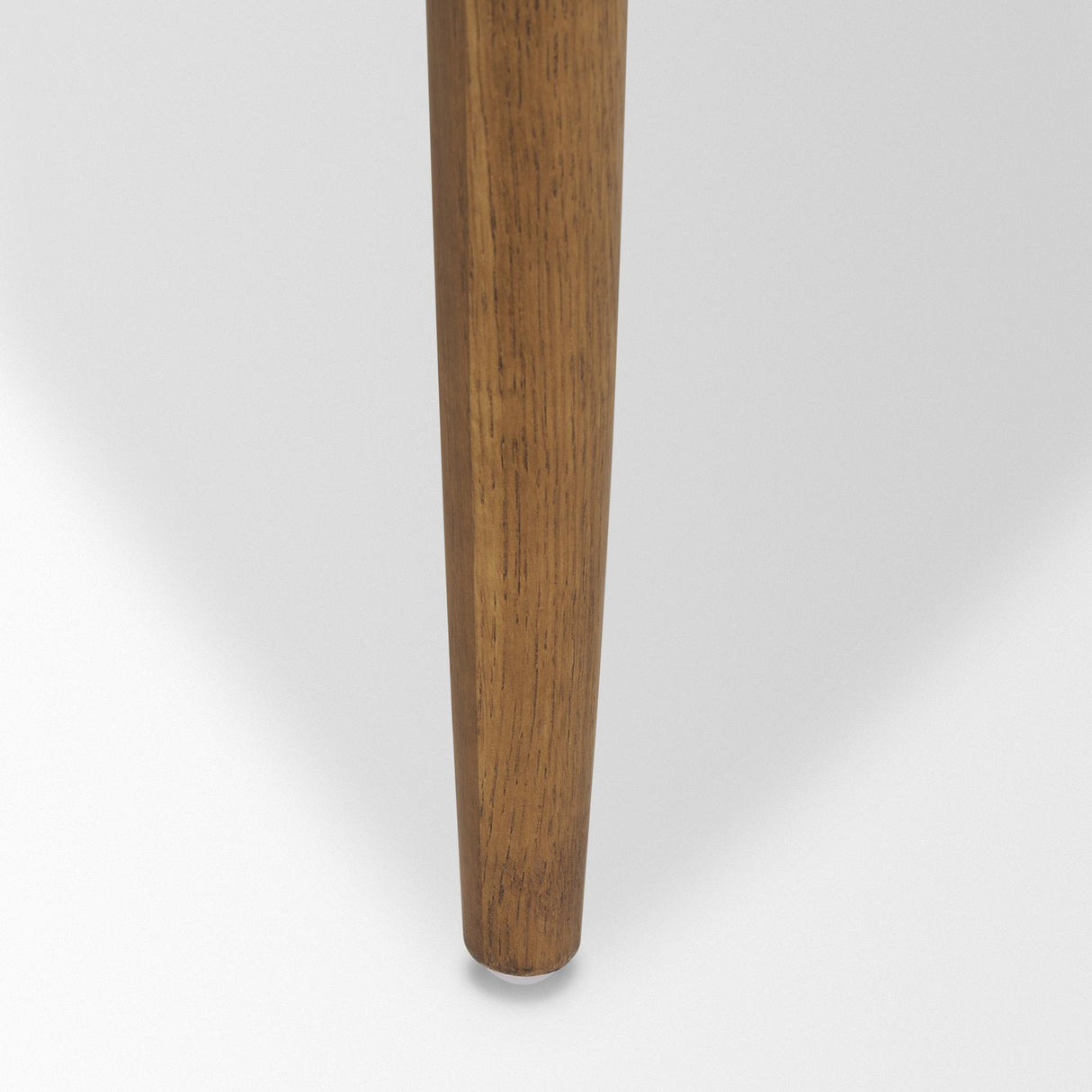 Mercana Haggen Medium Brown Oak Wood w/ Cream Fabric Accent Chair