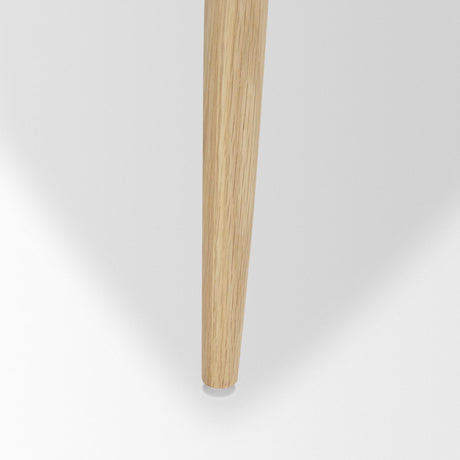 Mercana Haggen Light Brown Oak Wood w/ Cream Fabric Accent Chair