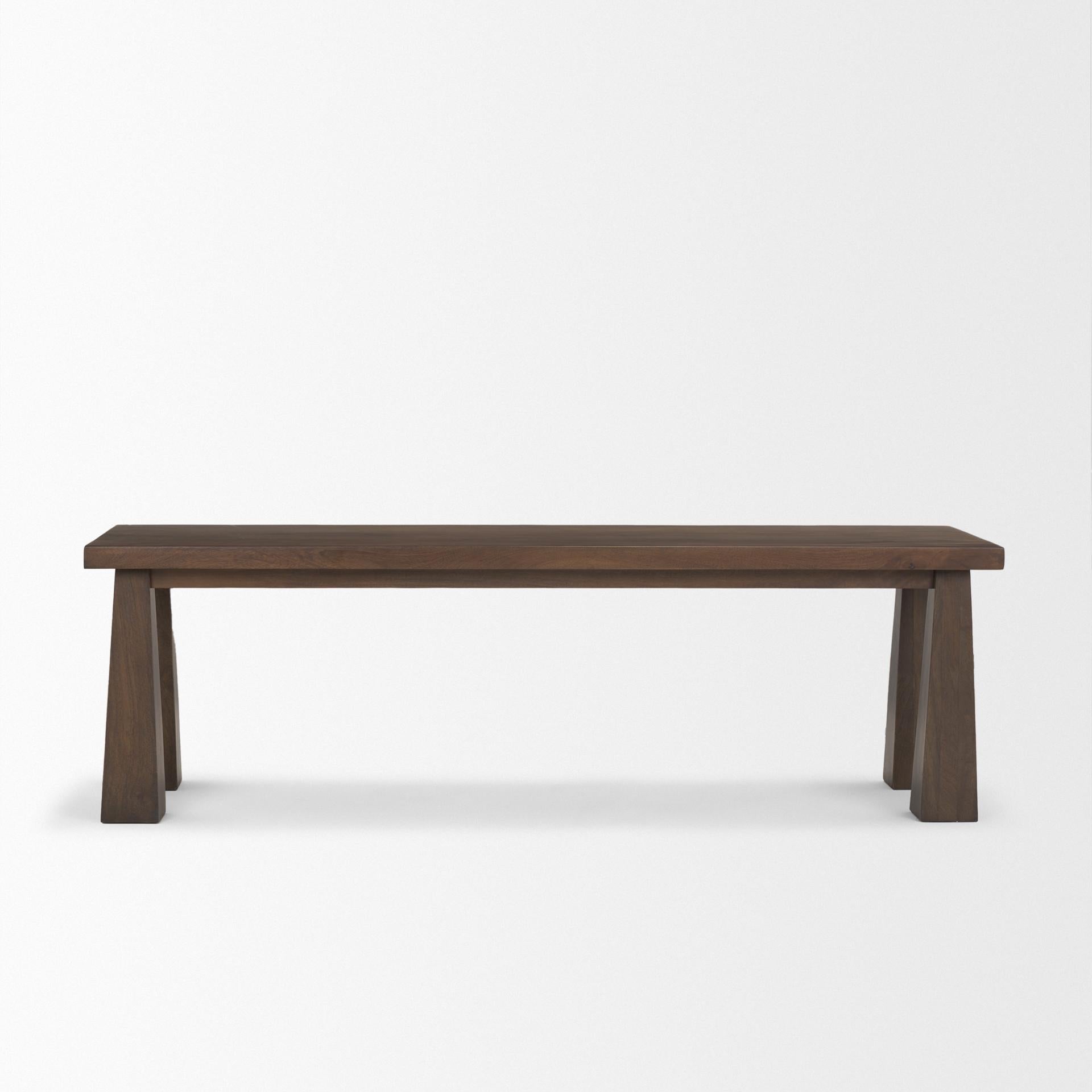 Wolcott Rectangular Solid Wood Bench