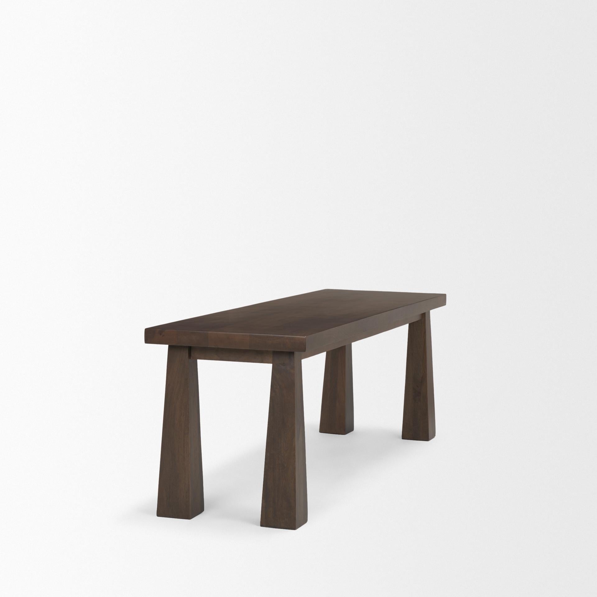 Wolcott Rectangular Solid Wood Bench - Thumbnail 2