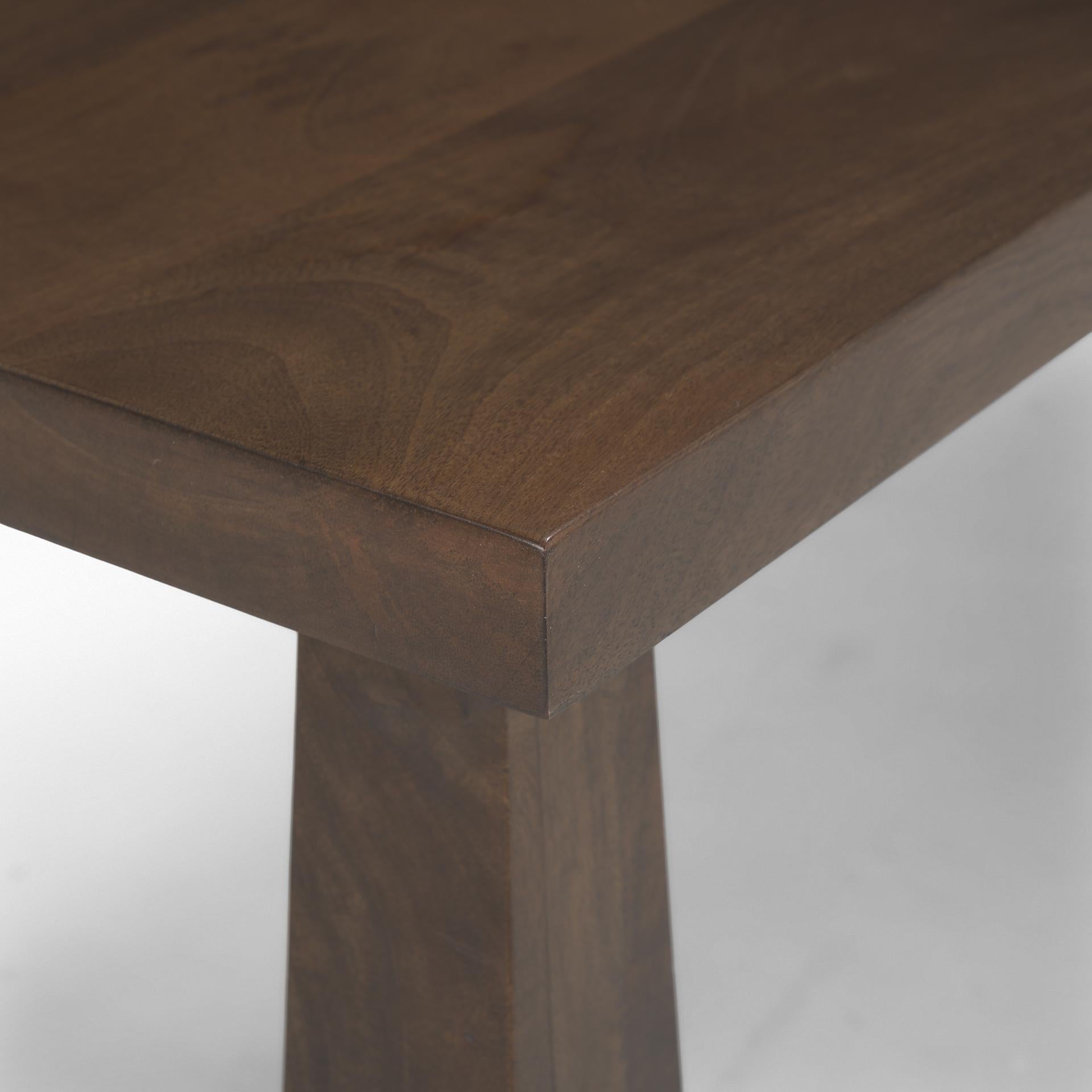 Wolcott Rectangular Solid Wood Bench - Thumbnail 4
