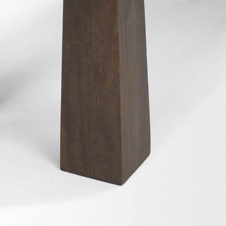 Mercana Wolcott Rectangular Dark Brown Solid Wood Bench