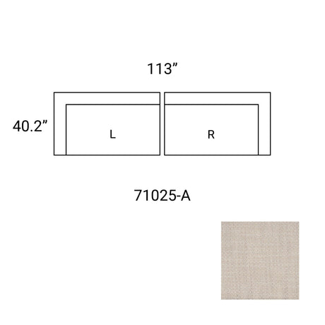 Mercana Warner Oatmeal 2 Piece Sofa Set