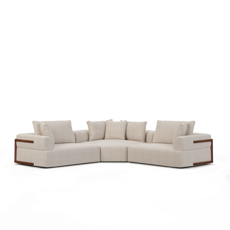 Mercana Warner Oatmeal 3 Piece Sofa Set W/Corner Piece