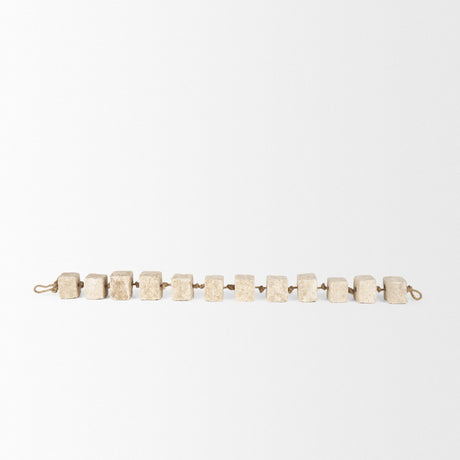 Mercana Mala Beige Paper Mache Cube Garland