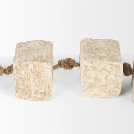 Mercana Mala Beige Paper Mache Cube Garland