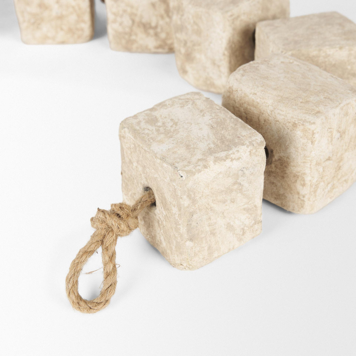 Mercana Mala Beige Paper Mache Cube Garland