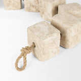 Mercana Mala Beige Paper Mache Cube Garland