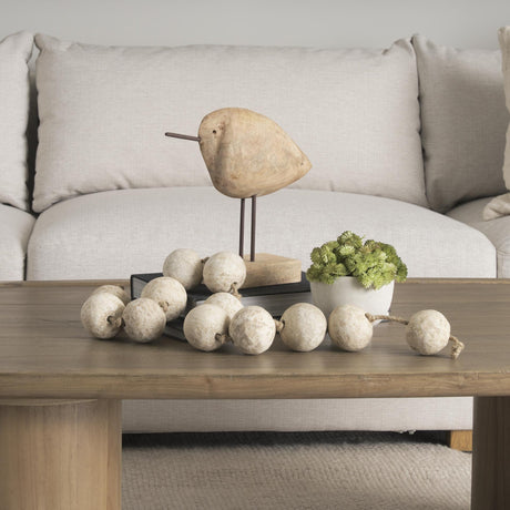 Mercana Varamala Beige Paper Mache Sphere Garland