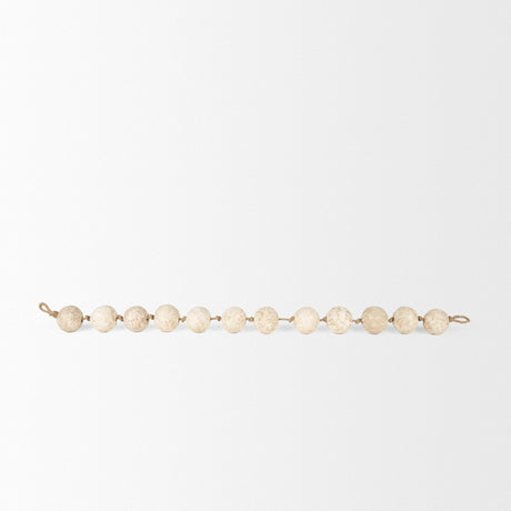 Mercana Varamala Beige Paper Mache Sphere Garland