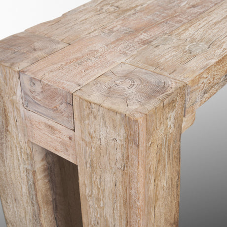 Mercana McArthur Whitewash Reclaimed Wood Console Table