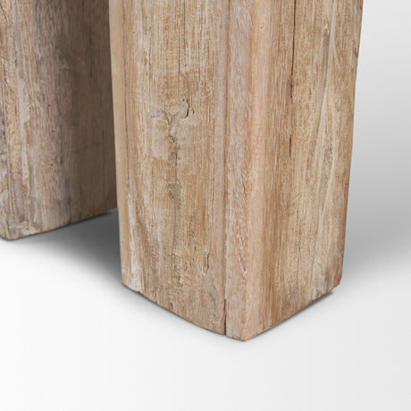 Mercana McArthur Whitewash Reclaimed Wood Console Table