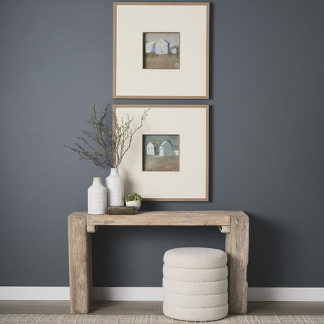 Mercana McArthur Whitewash Reclaimed Wood Console Table