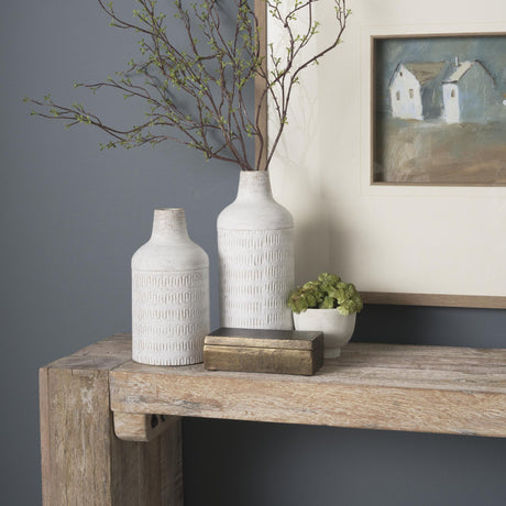 Mercana McArthur Whitewash Reclaimed Wood Console Table
