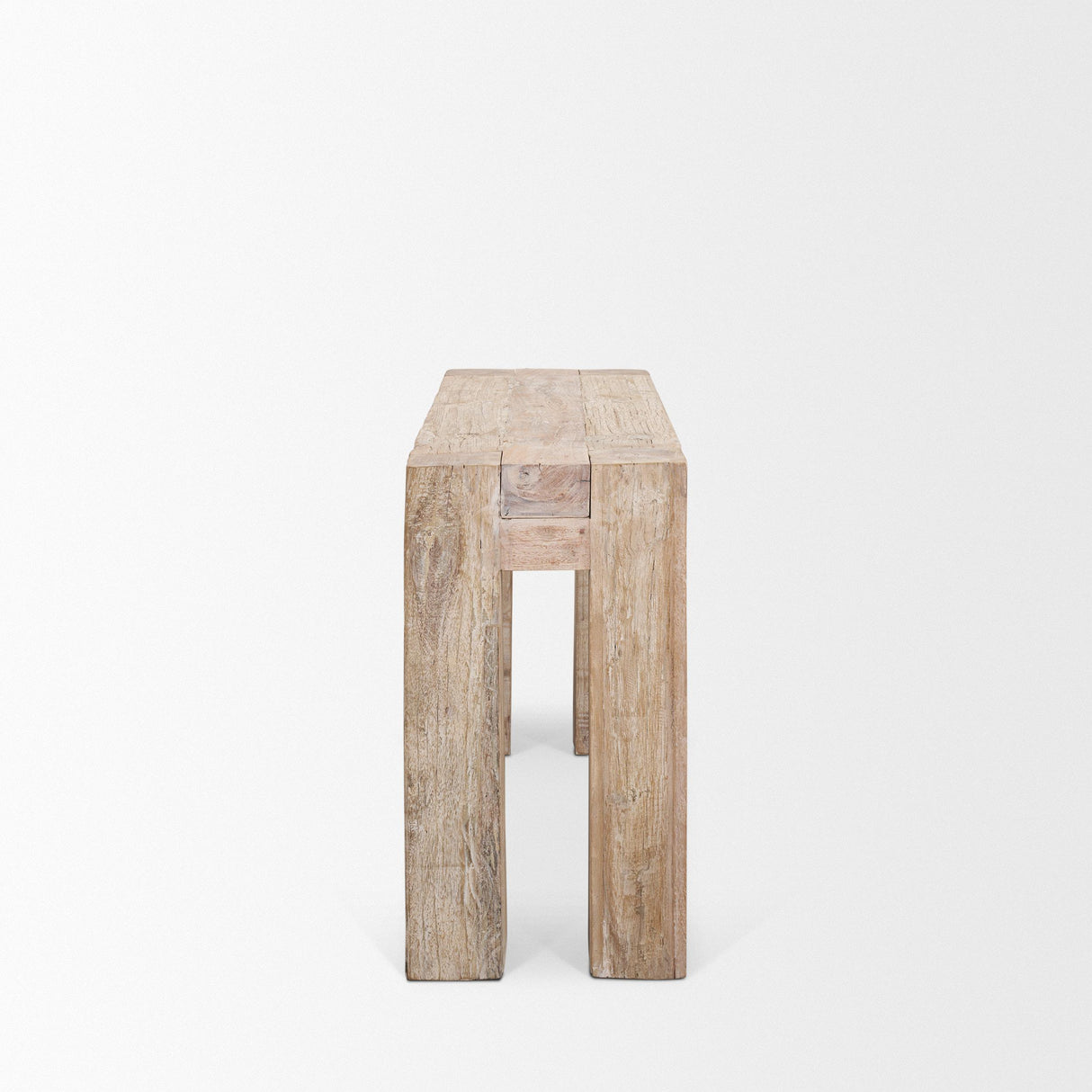 Mercana McArthur Whitewash Reclaimed Wood Console Table