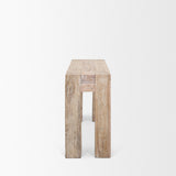 Mercana McArthur Whitewash Reclaimed Wood Console Table