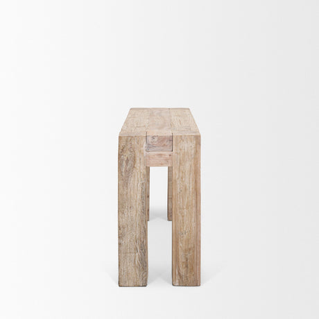 Mercana McArthur Whitewash Reclaimed Wood Console Table