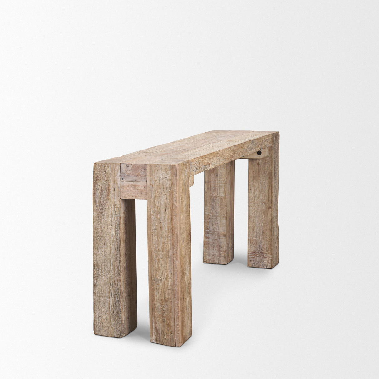 Mercana McArthur Whitewash Reclaimed Wood Console Table
