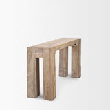 Mercana McArthur Whitewash Reclaimed Wood Console Table