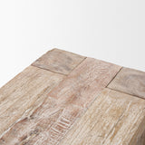Mercana McArthur Whitewash Reclaimed Wood Console Table