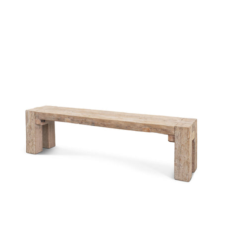 Mercana McArthur Whitewash Reclaimed Wood Bench