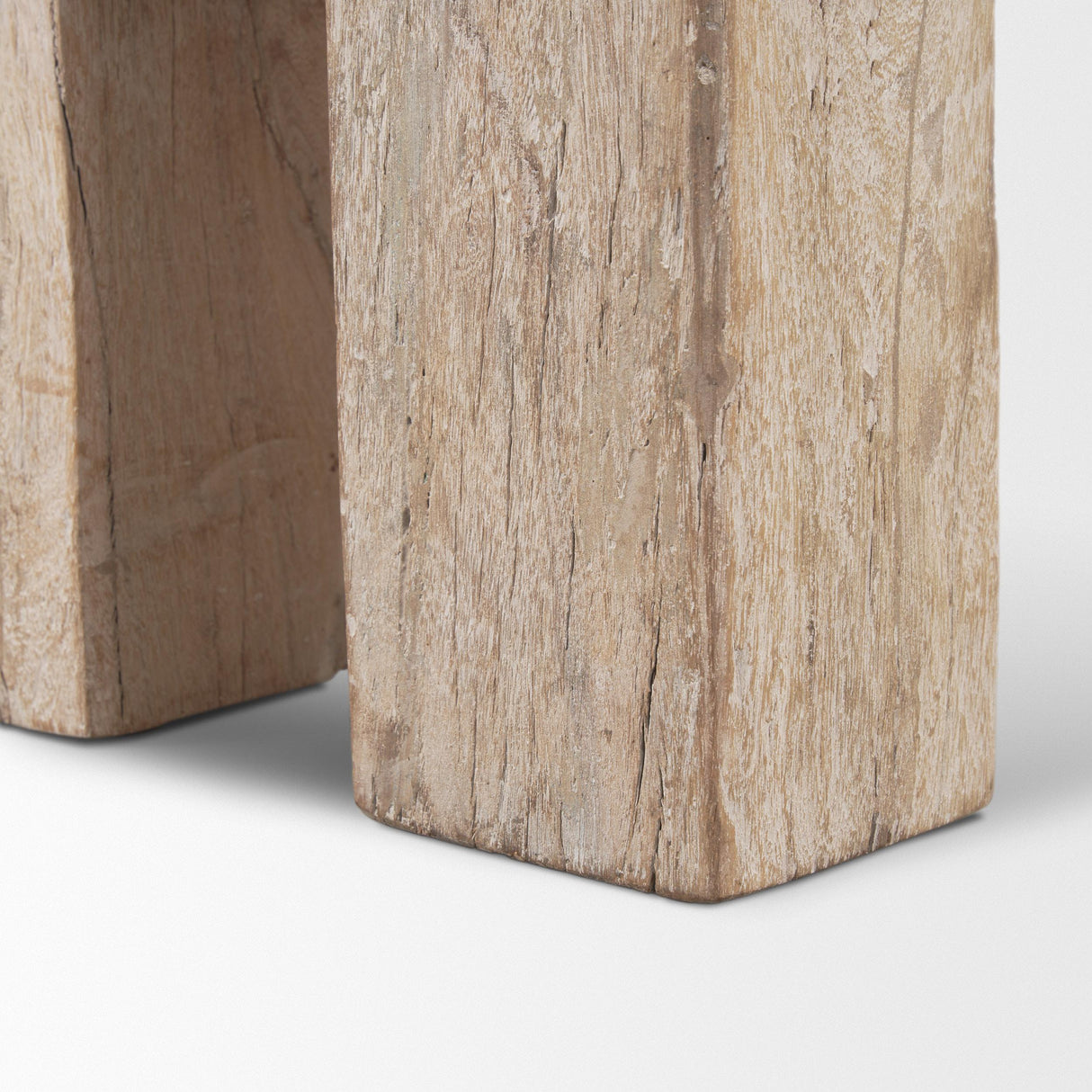 Mercana McArthur Whitewash Reclaimed Wood Bench