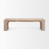 Mercana McArthur Whitewash Reclaimed Wood Bench
