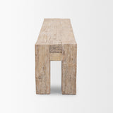 Mercana McArthur Whitewash Reclaimed Wood Bench