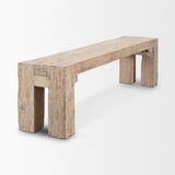 Mercana McArthur Whitewash Reclaimed Wood Bench