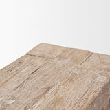 Mercana McArthur Whitewash Reclaimed Wood Bench