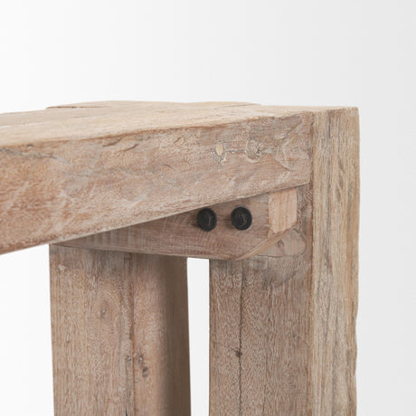 Mercana McArthur Whitewash Reclaimed Wood Bench