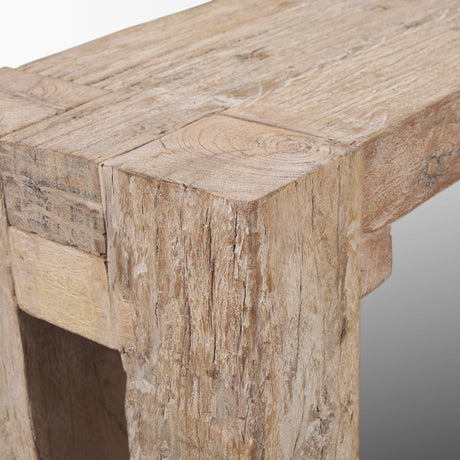 Mercana McArthur Whitewash Reclaimed Wood Bench