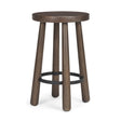 Mercana Weldon Dark Brown Wood w/ Matte Black Metal Counter Stool