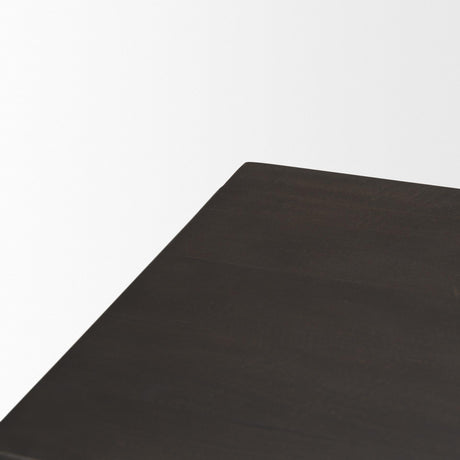 Mercana Wagner Dark Brown Wood w/ Arched Design Accent Cabinet