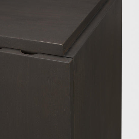 Mercana Wagner Dark Brown Wood w/ Arched Design Accent Cabinet