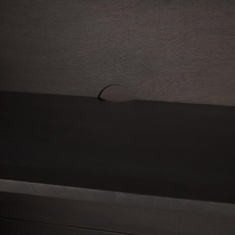 Mercana Wagner Dark Brown Wood w/ Arched Design Accent Cabinet