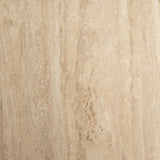 Mercana Wade Travertine Marble w/ Matte Black Metal Coffee Tables