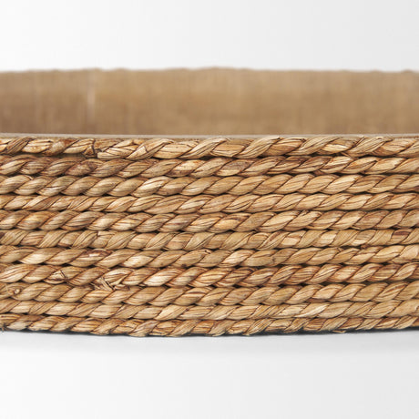Mercana Wheaton Light Brown Wood w/ Natural Jute Serving Trays