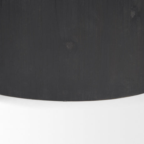 Mercana Wenopa Matte Black Wood w/ Natural Jute Accent Tables