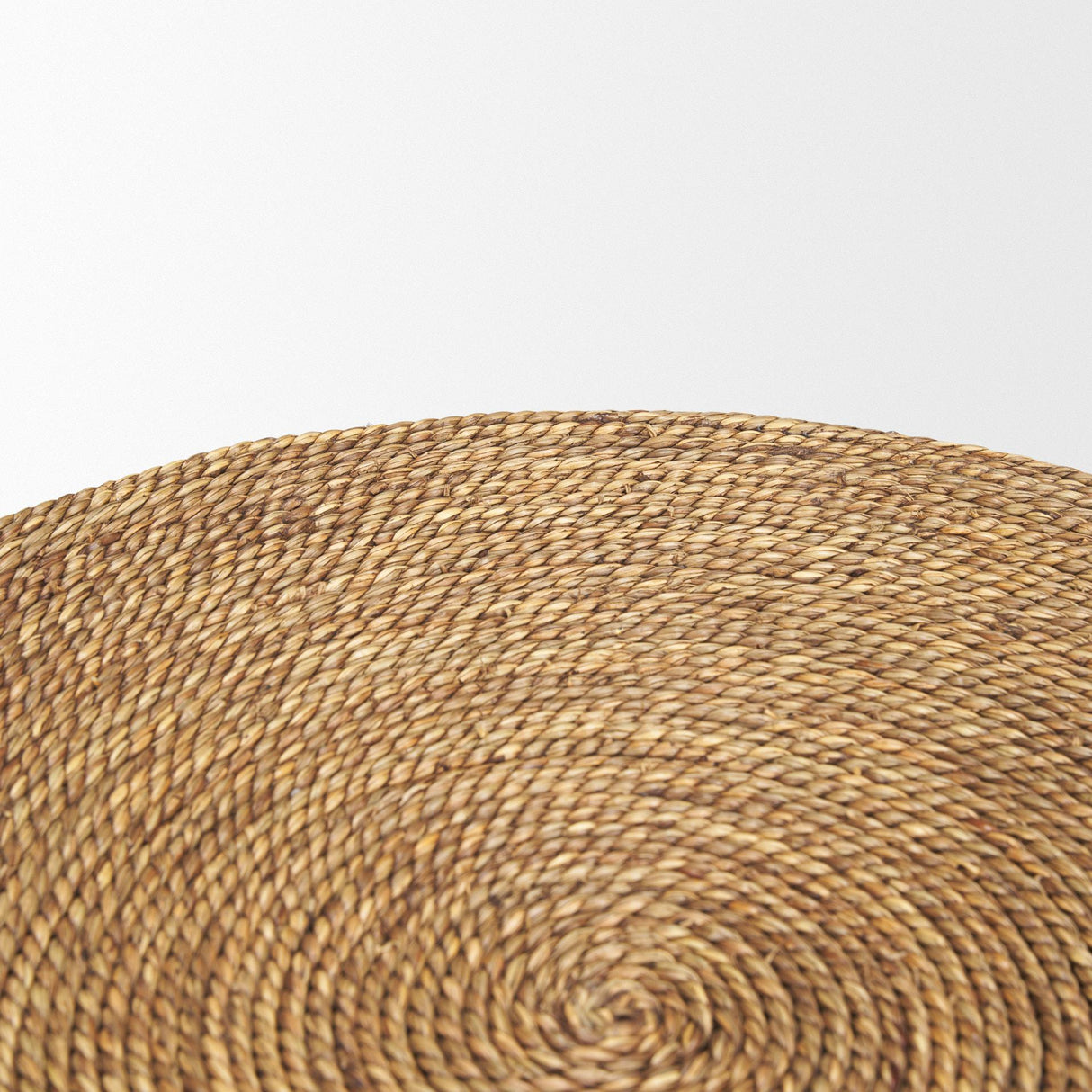 Mercana Wenopa Matte Black Wood w/ Natural Jute Accent Tables