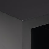 Mercana Vondra Matte Black Metal w/ Open Shelves Side table