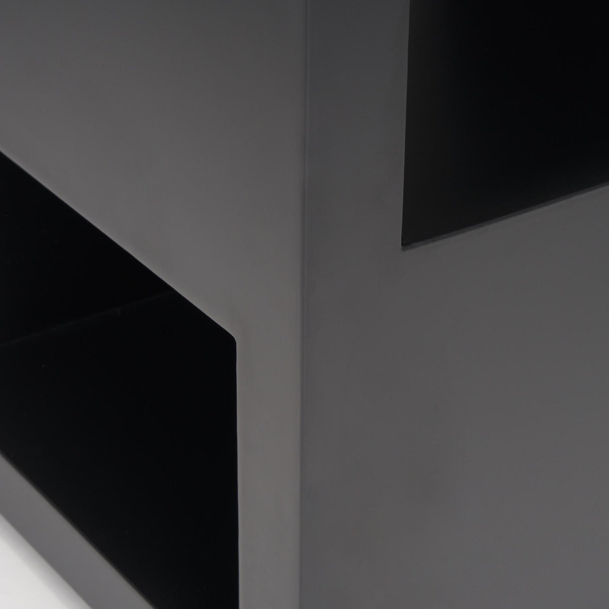 Mercana Vondra Matte Black Metal w/ Open Shelves Side table
