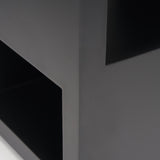 Mercana Vondra Matte Black Metal w/ Open Shelves Side table