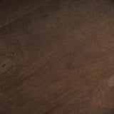 Mercana Varden Matte Black Metal w/ Dark Brown Wood Top Nesting Accent Tables