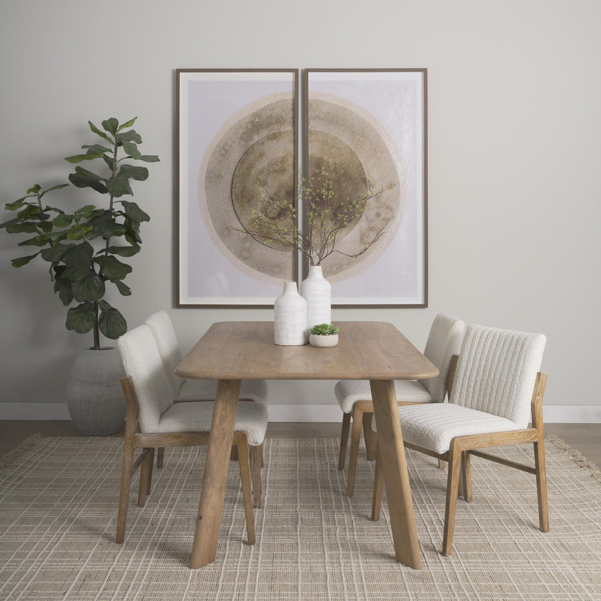 Mercana Welborn 72" Light Brown Wood Rectangular Dining Table