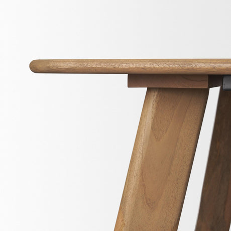 Mercana Welborn 84" Light Brown Wood Rectangular Dining Table