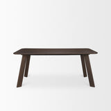 Mercana Welborn 72" Dark Brown Wood Rectangular Dining Table