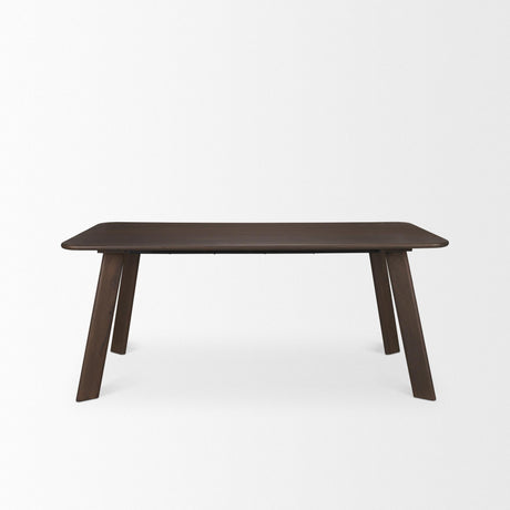 Mercana Welborn 72" Dark Brown Wood Rectangular Dining Table